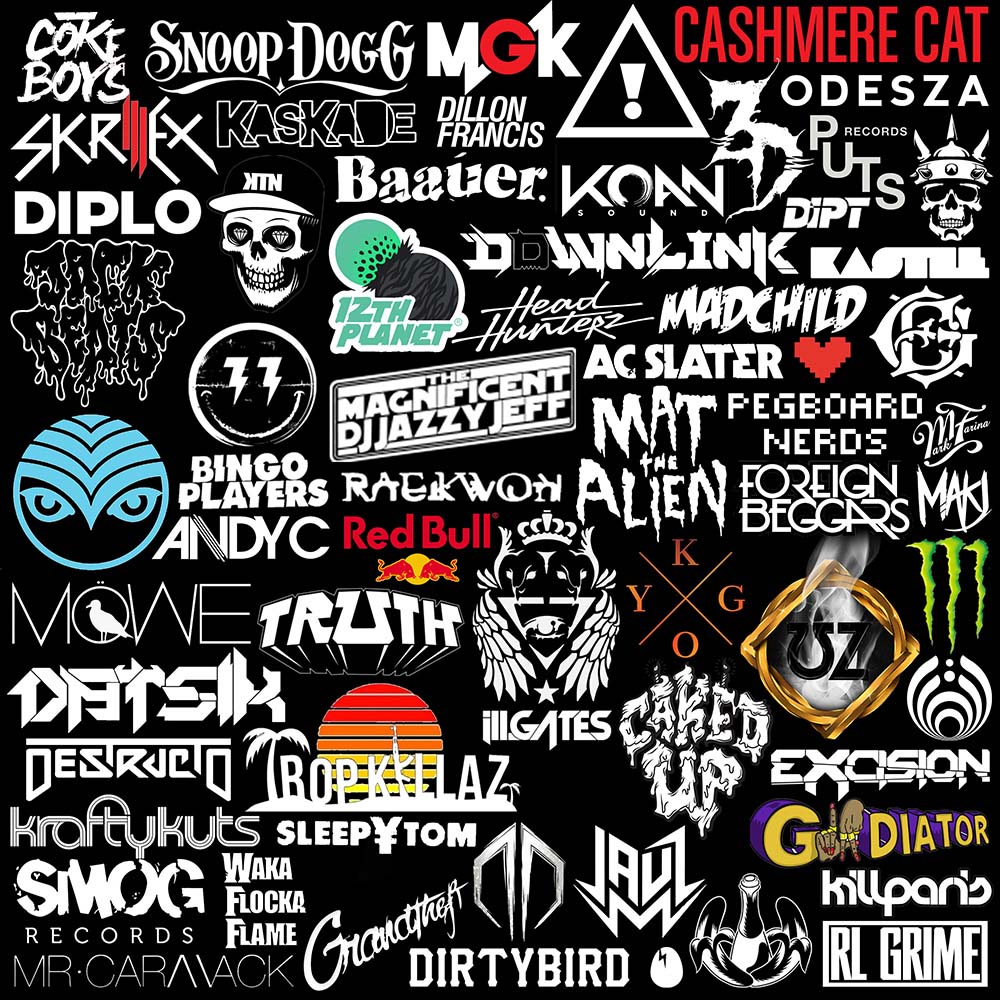 collage of logos